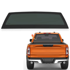Rear Stationary Window Back Glass Replacement For 2015-2024 Ford F-150, Factory Privacy Tinted Solar Controlled Rear Window Glass