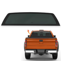 Rear Stationary Window Back Glass Replacement For 2004-2014 Ford F-150 2 Door Standard Cab/Super Cab/ 4 Door Crew Cab, Factory Privacy Tinted Solar Controlled Rear Window Glass