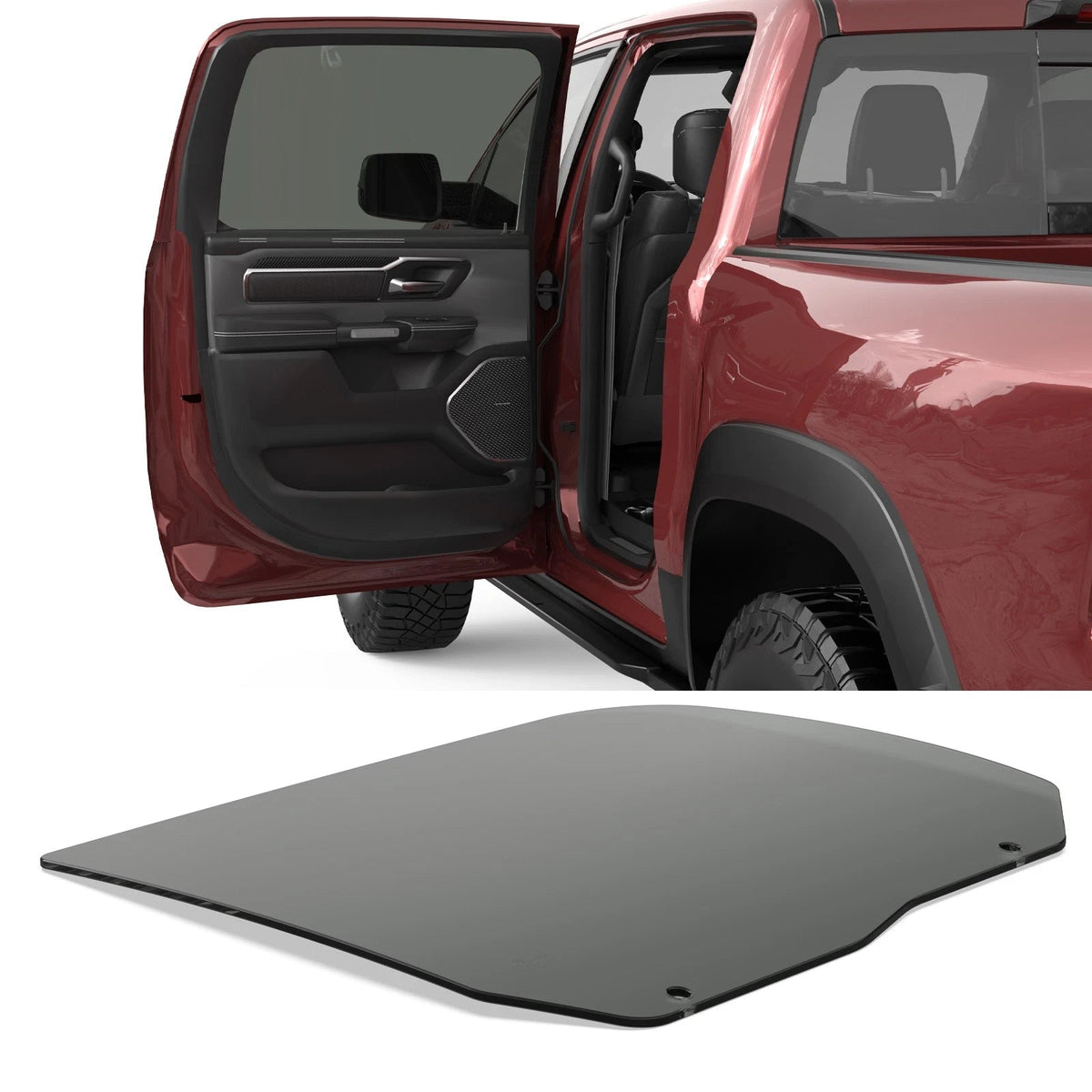 Rear Driver Left Side Door Window Glass Replacement For 2010-2025 Dodge Ram 1500 Pickup 4 Door (Not For Quad Cab)