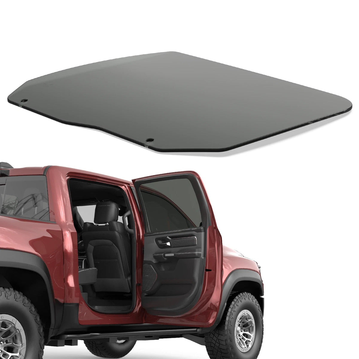 Rear Passenger Right Side Door Window Glass Replacement For 2010-2025 Dodge Ram Pickup 1500 2500 3500 4500 5500 Crew Cab