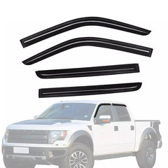 Window Visor Rain/Sun/Wind Guard For 2009-2014 Ford F150 Crew Cab 4-Door (Set of 4)