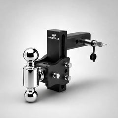 6" Adjustable Trailer Tow Hitch with 2" Receiver 2" & 2-5/16" Dual Ball Mount, 15000 LBS GTW For Most Truck & SUV