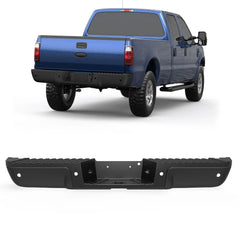 New Black Rear Step Bumper For 2008-2016 Ford F250 F350 F450 w/ Sensor Holes