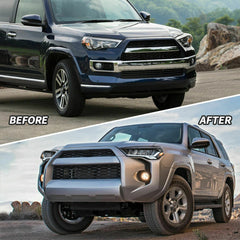 Set LED Reflector Headlights Front Lamps For 2014-2021 Toyota 4Runner Head Lamps