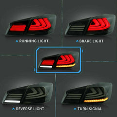 Smoke/Tinted LED Tail Lights for HONDA Accord 2013-2015 Rear Brake Lamp