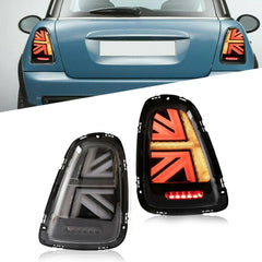 For 2007-2013 BMW Mini Cooper R55 R56 R57 Pair Smoke Rear LED Tail Lights LH & RH