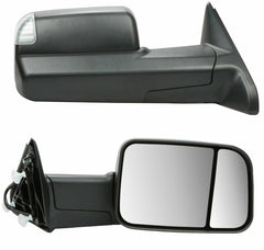 Power Fold Heated Towing Mirrors & LED Signal For 2009-2017 Dodge Ram W/Temp Sensor Pair(2)