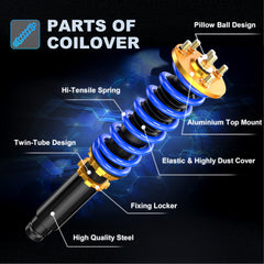 Adjustable Height Coilovers Struts For 2000-2005 Mitsubishi Eclipse D53A/D52A Front & Rear 4pcs