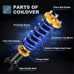 Coilover Suspension Spring Struts Kits For 08-13 Subaru Impreza Front & Rear 4PCS