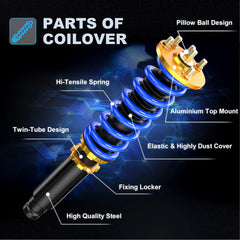 Adjustable Height Coilovers Struts For 2008-2012 Honda Accord 2009-2014 Acura TSX (4pcs)