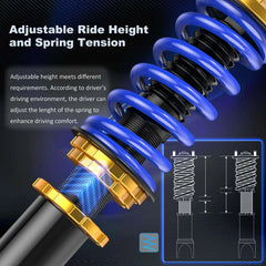 Adjustable Height Coilovers Struts For 2008-2012 Honda Accord 2009-2014 Acura TSX (4pcs)