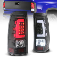 Clear LED Tail Lights Assembly For 1999-2006 Chevy Silverado GMC Sierra 1500 2500HD Rear Lamp (Fleetside Bed Models Only)