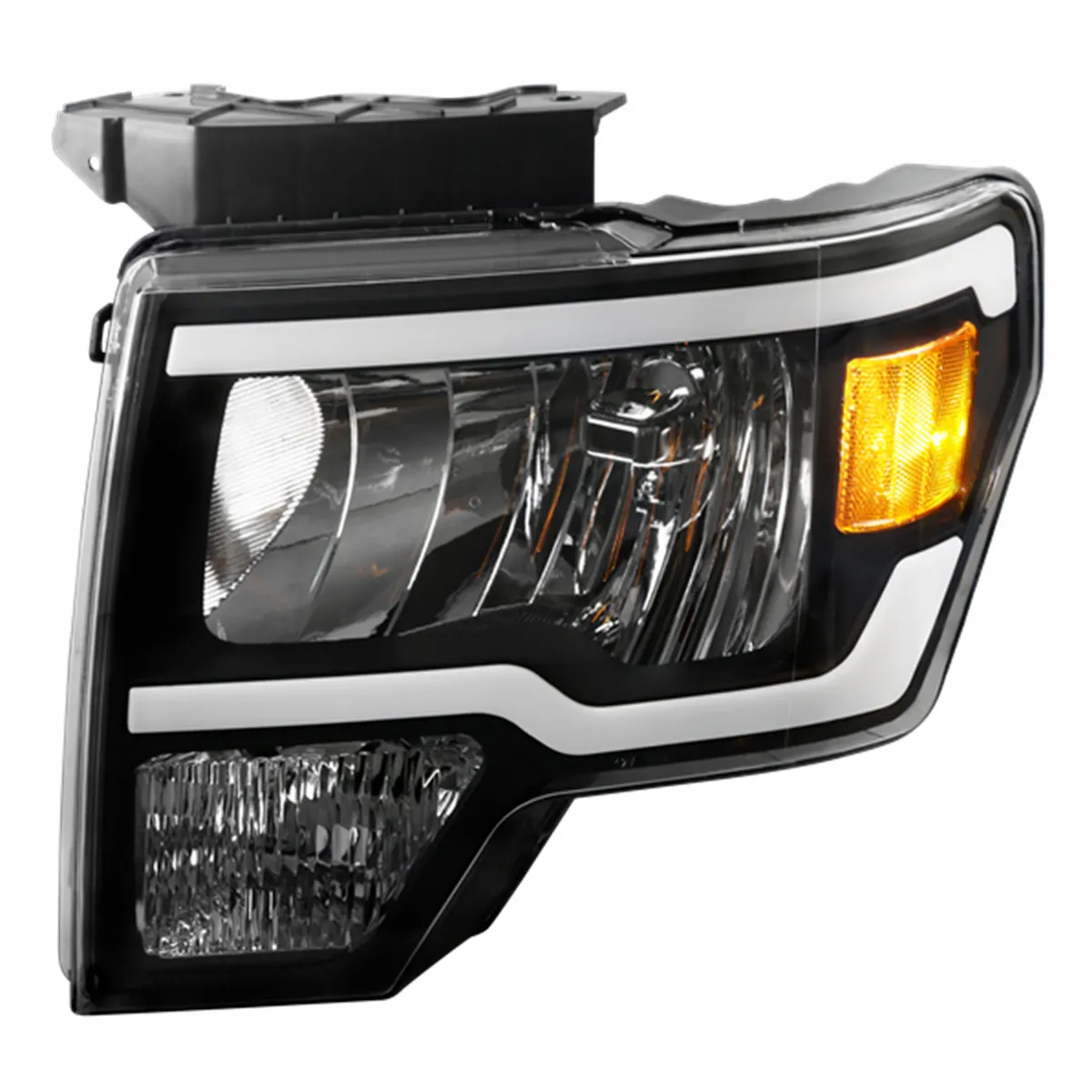 IgniteParts Black Headlight Pair For 2009-2014 Ford F-150 Pickup – Direct Fit DOT/SAE
