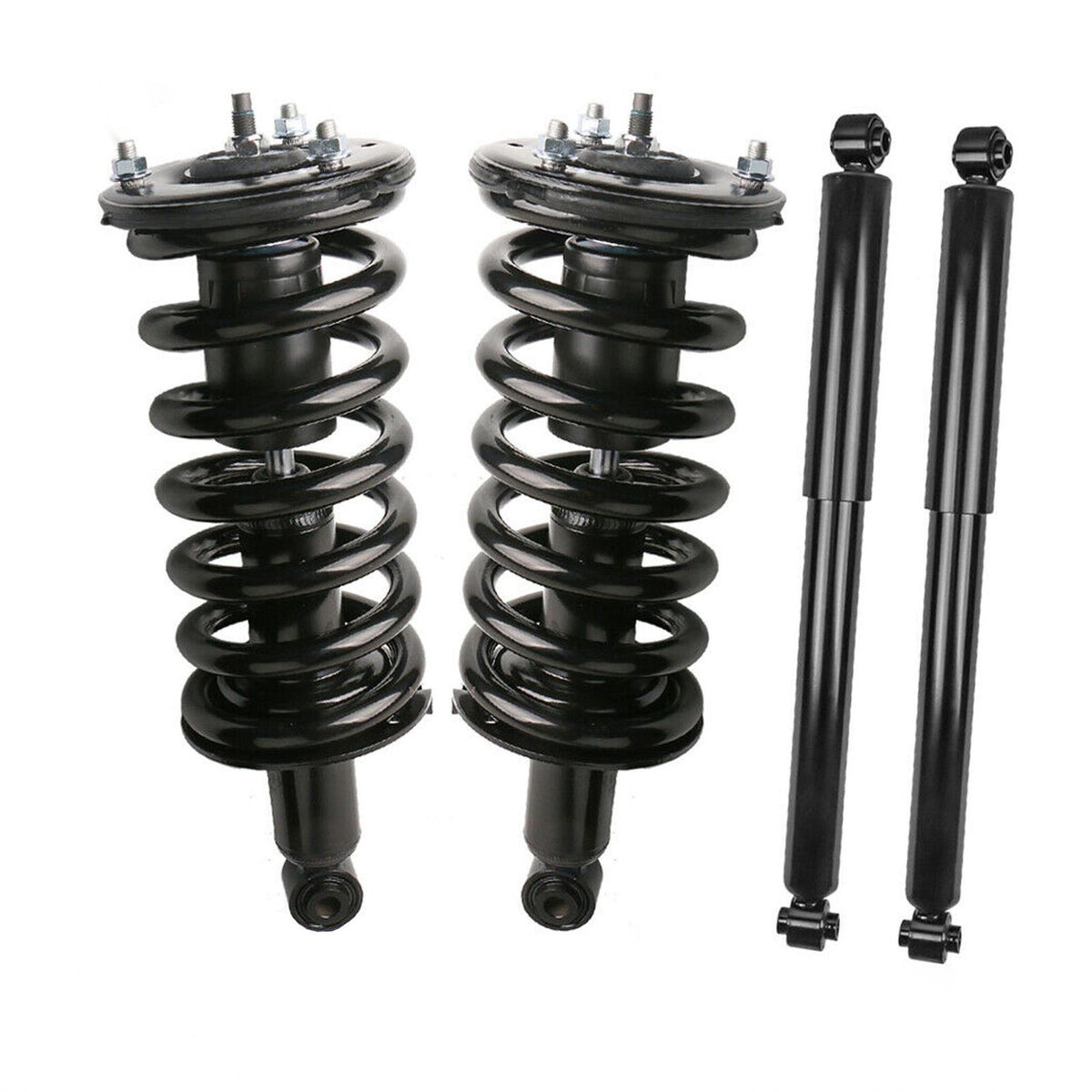 4x Front & Rear Complete Shock Strut & Coil Spring Assembly For 2004-2015 Nissan Titan 4WD 5.6L