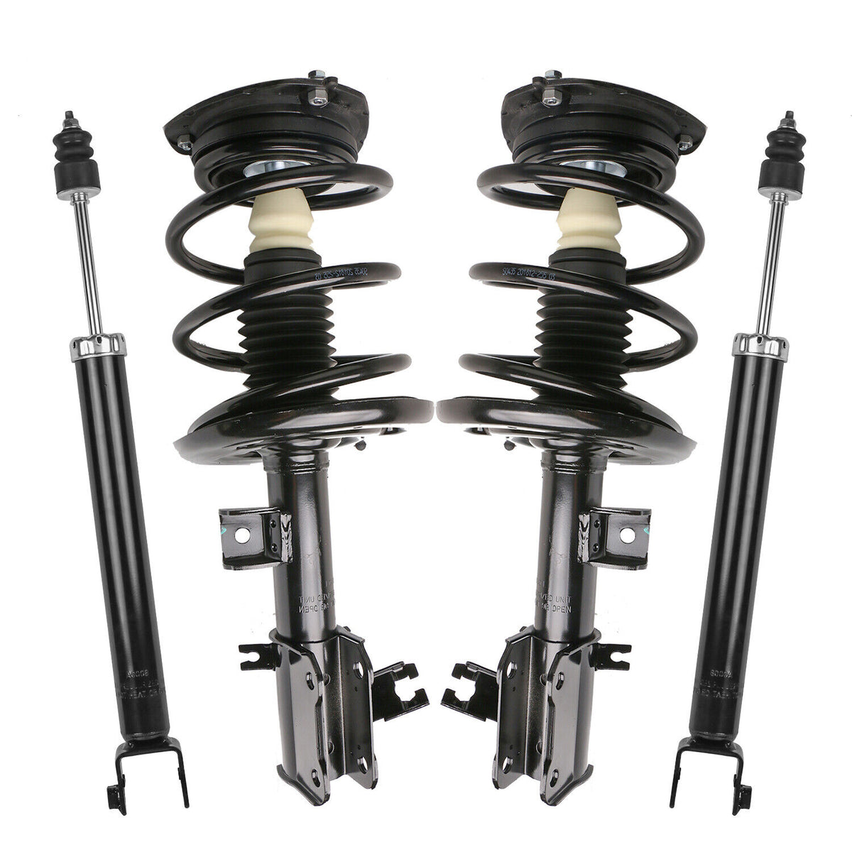 4x Front & Rear Complete Shock Struts & Coil Spring Assembly For 2007 ...