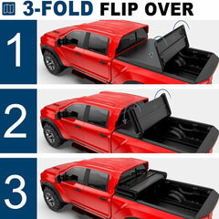 5FT Tri-Fold Soft Tonneau Cover For 2005-2025 Nissan Frontier | Fleetside Truck Bed & 2009-2014 Suzuki Equator