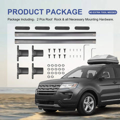 Roof Rack Cross Bar Rail For 2016-2019 Ford Explorer Luggage Cargo Racks Rooftop