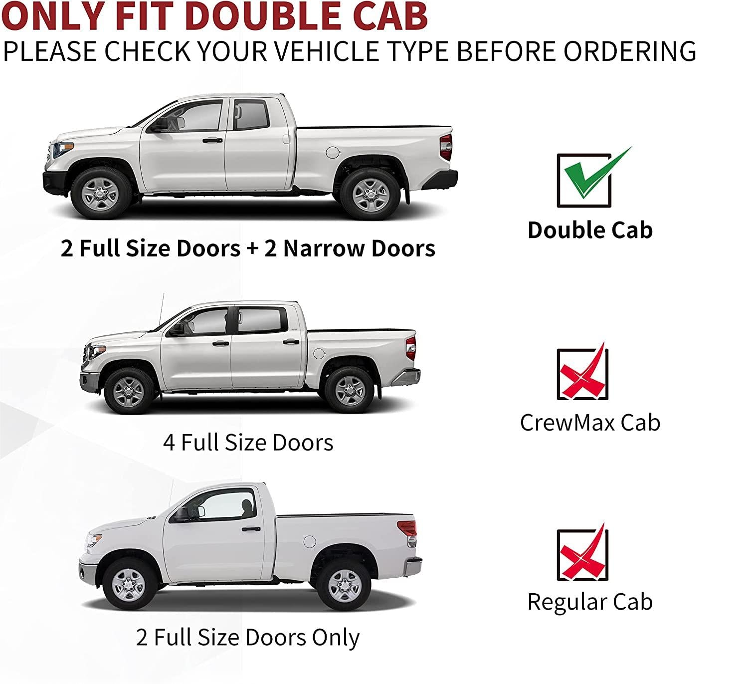 Black Drop Nerf Bars For 2007-2021 Toyota Tundra Double Cab - 3" Tube Running Boards