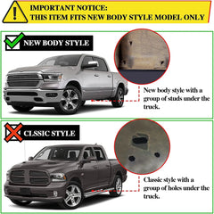 6" Running Boards For 2019-2023 Dodge Ram 1500 (New Body Style) Crew Cab 6 inch Stainless Steel Side Step Nerf Bars