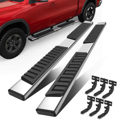 6" Running Boards For 2009-2018 Dodge Ram 1500 & 2010-2022 Ram 2500 3500 Crew Cab Side Step Nerf Bar