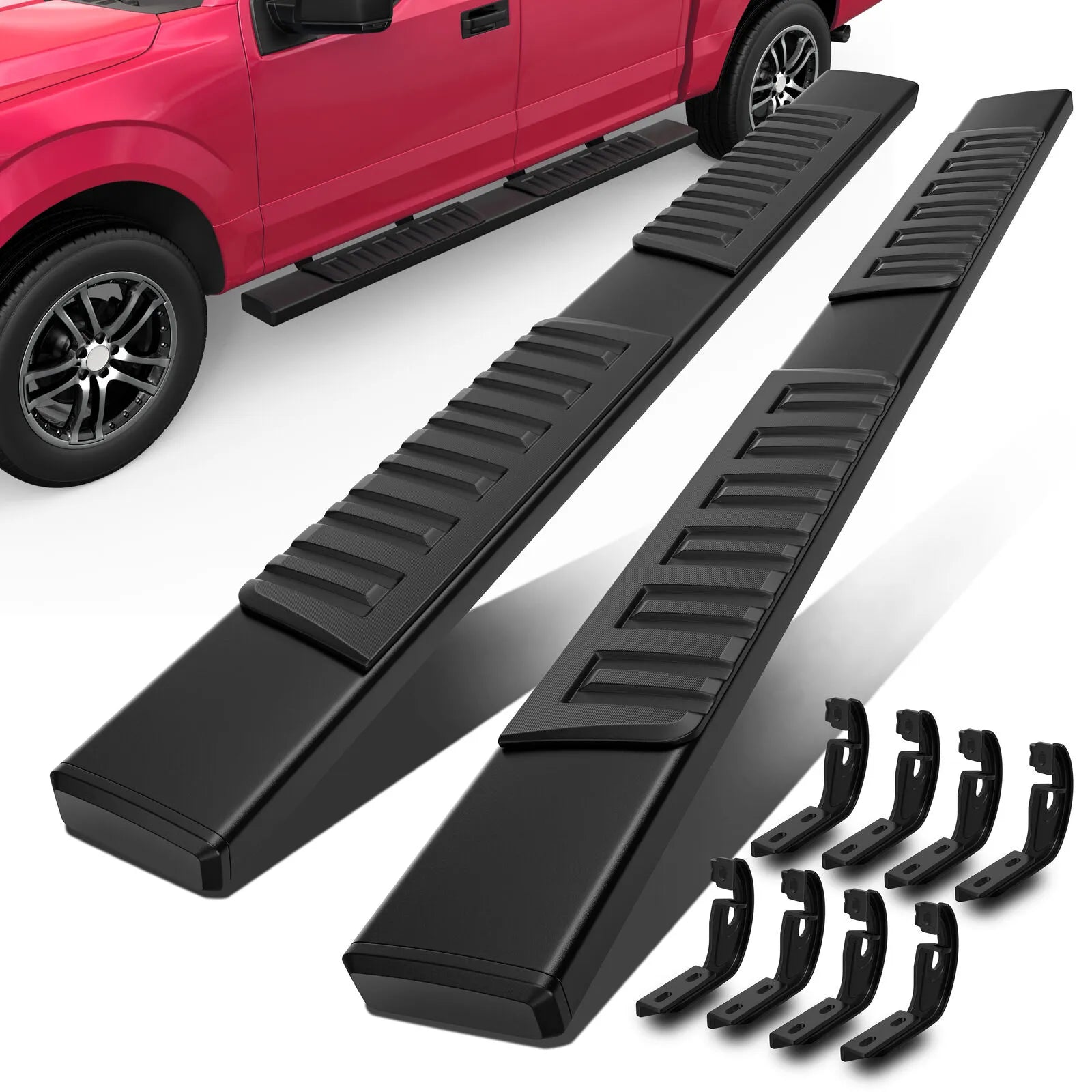 6" Running Boards For 2009-2014 Ford F150 Super Crew Cab 6 inch Aluminum Alloy Side Step Nerf Bars