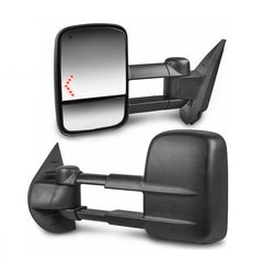 Power Heated Towing Mirror For 2007-2013 Chevrolet Silverado 1500/2500/2500HD Tahoe GMC Yukon With Arrow Signal Light Pair(2)