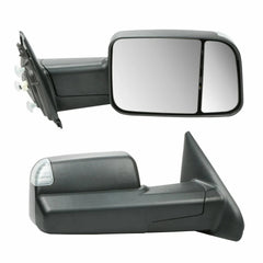 Black Power Heated Towing Mirrors for 2002-2008 Dodge Ram 1500 2003-2009 Ram 2500/3500