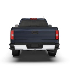 Chrome Steel Rear Bumper For 2014-2018 Chevy Silverado GMC Sierra 1500 w/o Sensor Holes, w/ Corner Steps