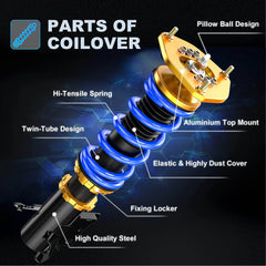 Adjustable Height Coilover Struts For Honda Prelude 1992-2001 4PCS