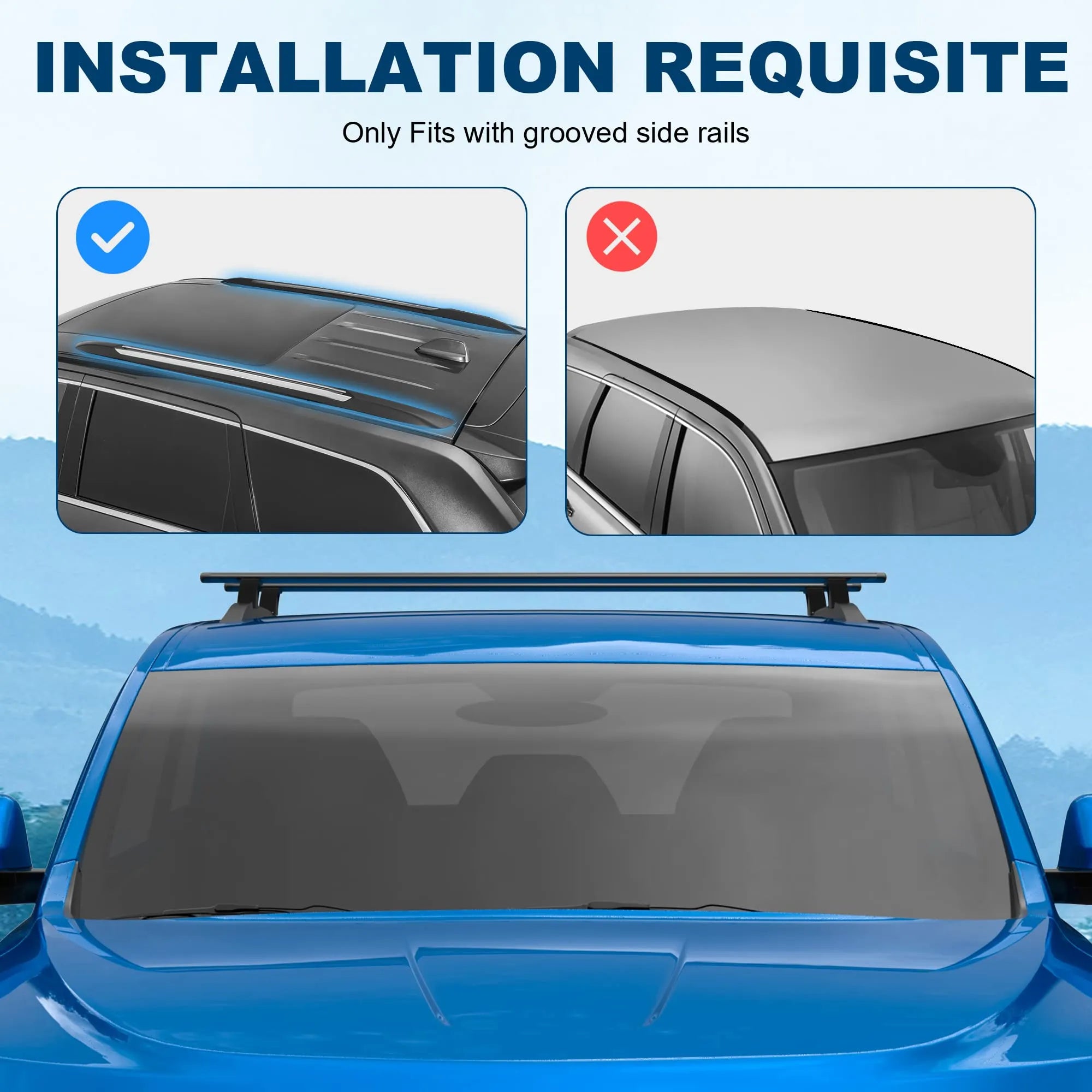 Roof Rack Rail Cross Bars 2Pcs For Nissan For X-Trail For Rogue