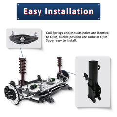 2x Rear Struts & Coil Spring Assembly For 1992-1996 Toyota Camry 2.4L 171958 171957