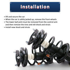 4x Front & Rear Complete Shock Struts & Coil Spring Assembly For 2005-2010 Scion tC 172400 1345471