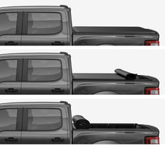 6.5FT Soft Roll-Up Tonneau Cover For 2009-2025 Ford F150 Truck Bed Cover