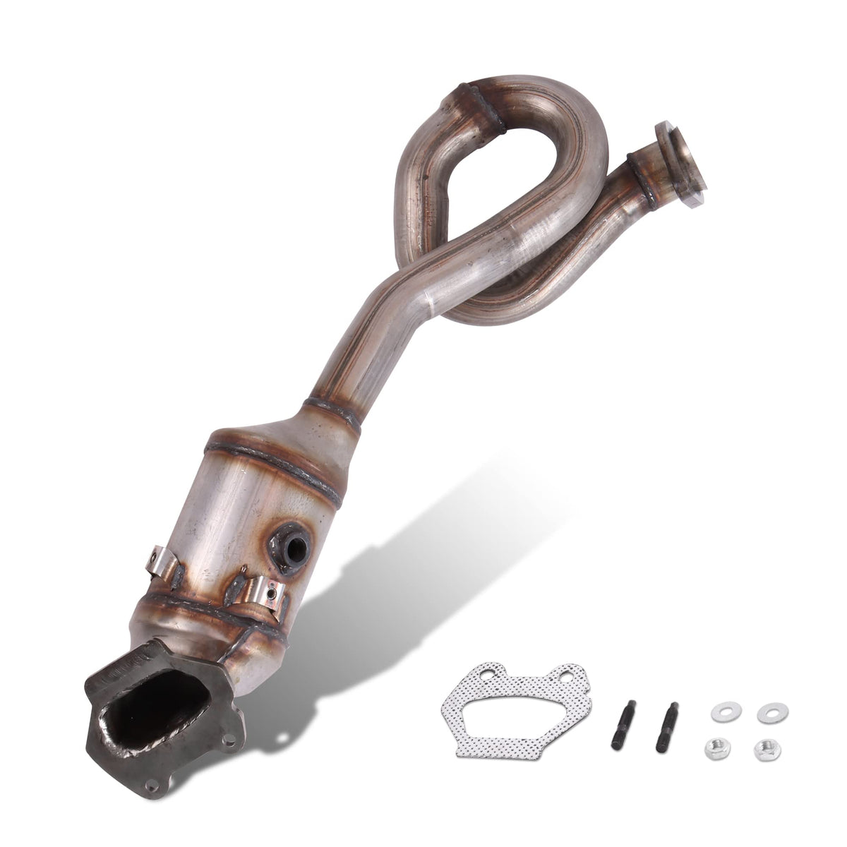 Front Left Manifold Catalytic Converter w/Gasket 53988 641511 Compatible with 2012-2017 Jeep Wrangler 3.6L