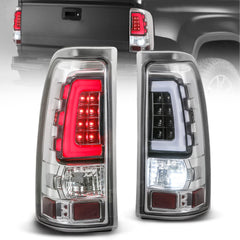 Transparent LED Tail Lights For 1999-2006 Chevy Silverado/1999-2002 GMC Sierra 1500/2500/3500 Rear Lamp (Fleetside Bed Models Only)