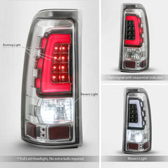 Transparent LED Tail Lights For 1999-2006 Chevy Silverado/1999-2002 GMC Sierra 1500/2500/3500 Rear Lamp (Fleetside Bed Models Only)