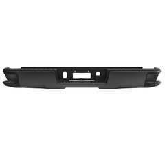 Black Steel Rear Bumper For 2014-2018 Chevy Silverado GMC Sierra 1500 w/o Sensor Holes