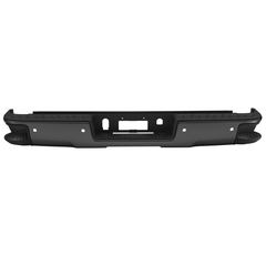 Black Rear Bumper For 2014-2018 Chevy Silverado GMC Sierra 1500 w/ Park Assist Sensor & Corner Step