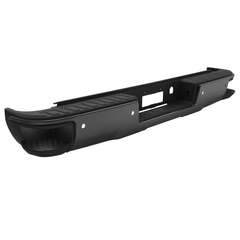 Black Rear Bumper For 2014-2018 Chevy Silverado GMC Sierra 1500 w/ Park Assist Sensor & Corner Step