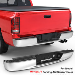 Chrome Steel Rear Bumper For 2003-2008 Dodge Ram 1500 2500 3500