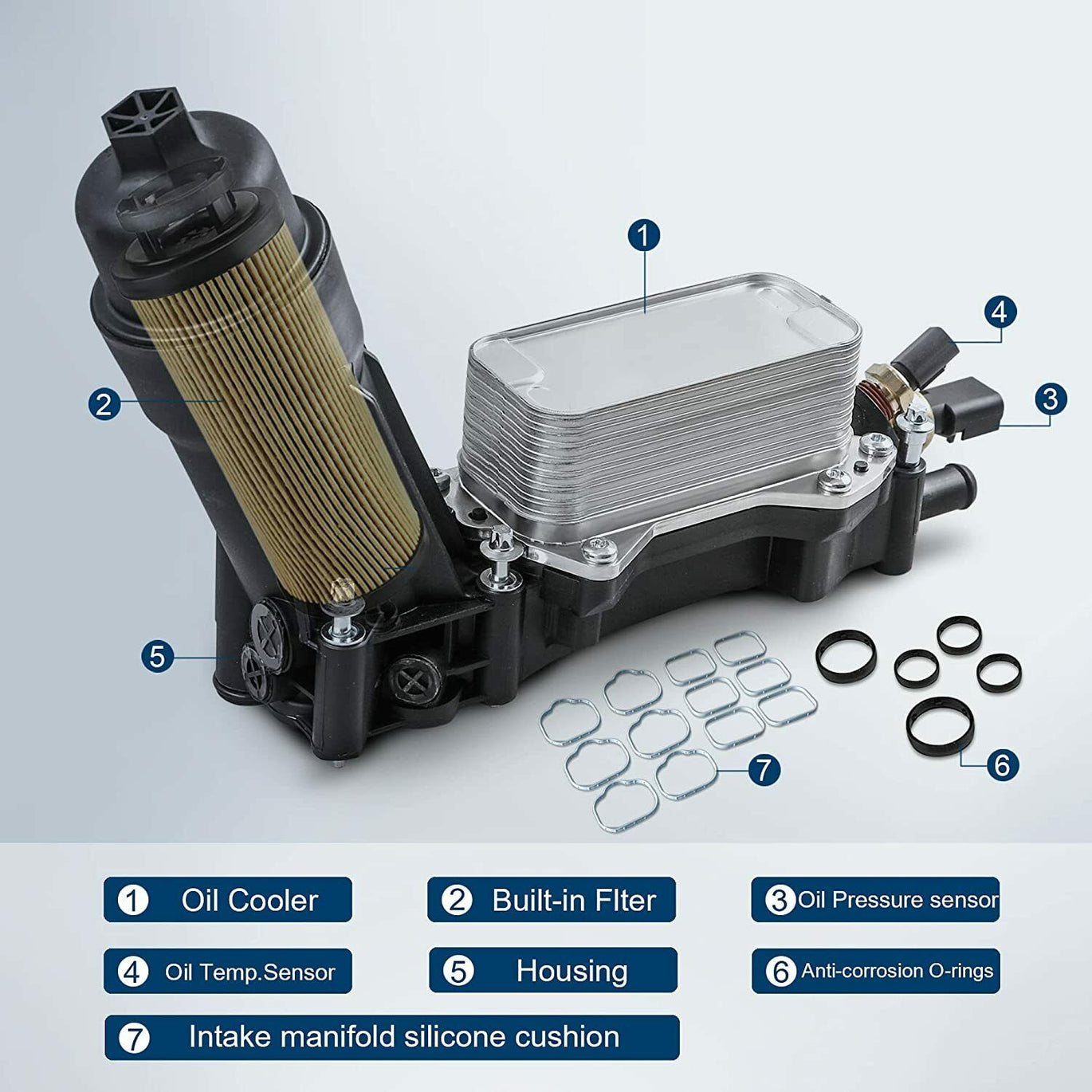 Oil Cooler Filter Housing Assembly For 1.4L Buick Encore Chevy Trax