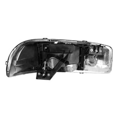 Headlight Assembly Compatible with 1999-2006 GMC Sierra 1500/2500/3500, 2000-2006 Yukon with Black Housing/Clear Lens/Clear Reflector