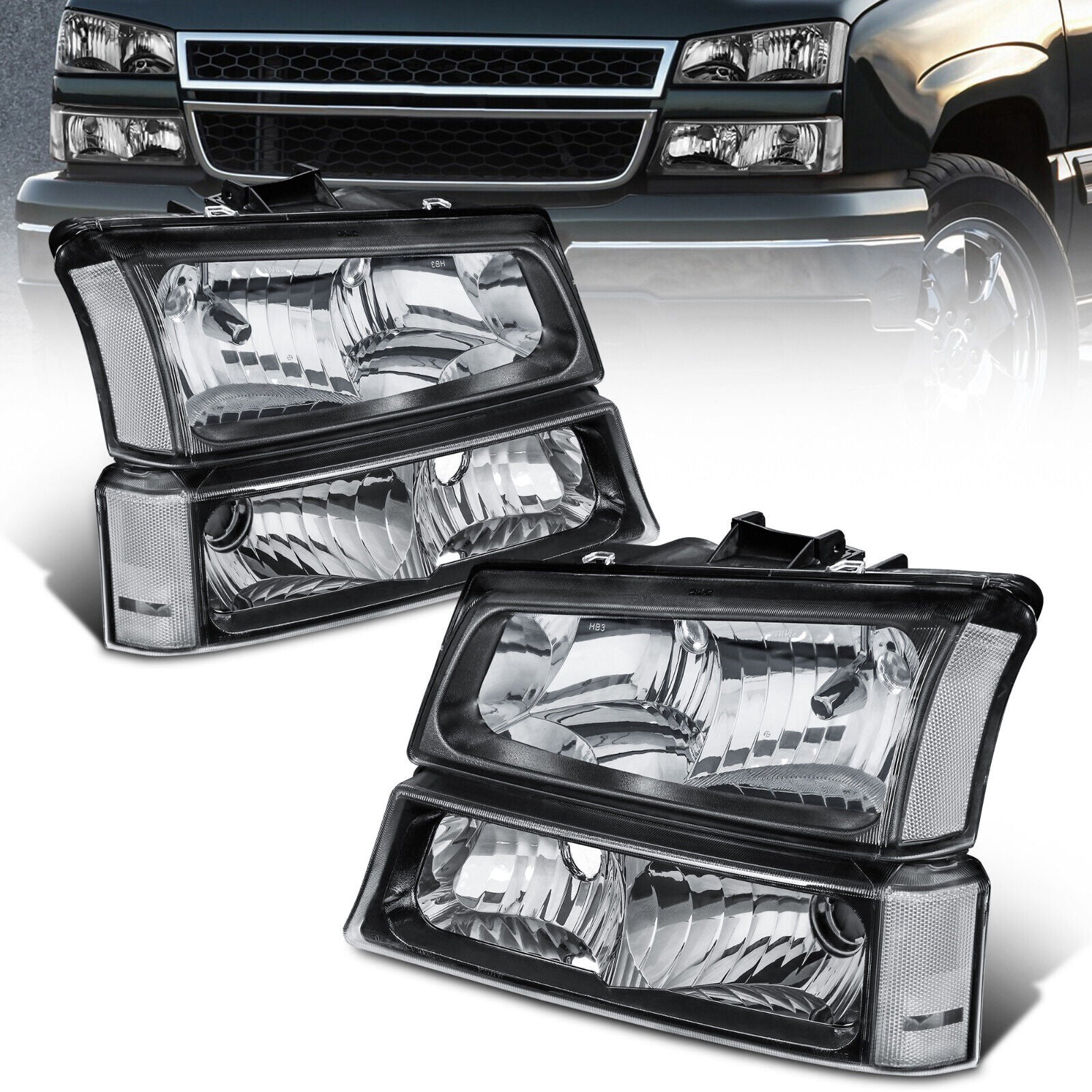 Headlight Assembly For 2003-2006 Chevy Silverado Avalanche 1500