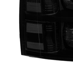 Black Housing OEM Style Headlight Assembly For 2007-2013 Chevy Silverado 1500 2500 3500 with Smoke Lens/Clear Reflector