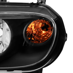 Black Housing Headlights Front Lamp For 2006-2011 Chevy HHR Left+Right