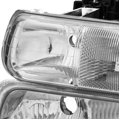 Chrome Housing Headlights For 1999-2002 Chevy Silverado 2000-2006 Suburban 2pcs