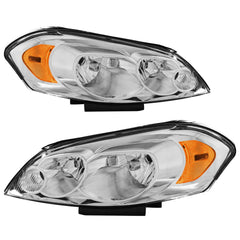 Chrome Housing Headlights Assembly For 2006-2013 Chevrolet Impala 2006-2007 Monte Carlo 2pcs