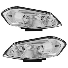 Chrome Housing Headlights Assembly For 2006-2013 Chevy Impala 2006-2007 Monte Carlo 2pcs