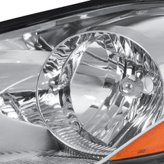 Chrome Housing Headlights Front Lamps Amber Corner For 2006-2010 Toyota Sienna 2pcs