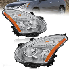 Chrome Housing Headlights Assembly For 2008-2013 Nissan Rogue 2014-2015 Rogue Select 2pcs